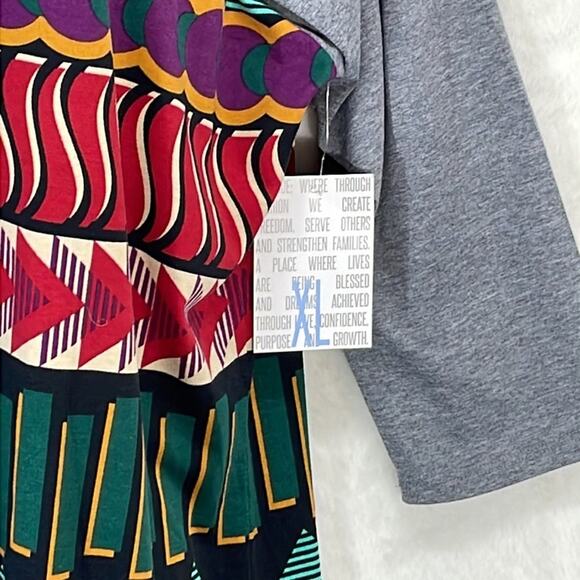 LuLaRoe NWT Randy Tee XL Great Fall Colors! Baseball like Tee Oh So Comfortable - Picture 3 of 16